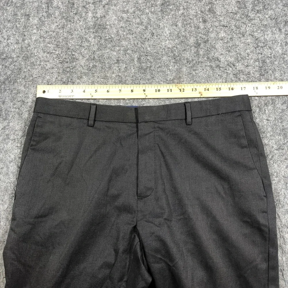 Banana Republic Pants Mens 33x32 Gray Check Modern Slim Non Iron Dress Slacks